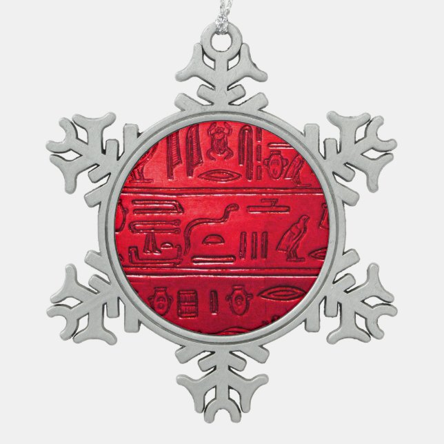 Ornement Flocon De Neige Hiéroglyphes 2014-1053 (Devant)