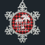 Ornement Flocon De Neige Hollywood Beach Floride Palmiers<br><div class="desc">Hollywood Beach Floride Palmiers Snowflake Pewer Noël Ornement</div>