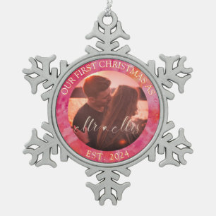Ornement Flocon De Neige Hot Color First Christmas M. et Mme.