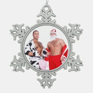 Ornement Flocon De Neige Hot Guys Muscular Men Père Noël Outfit Funny Chris