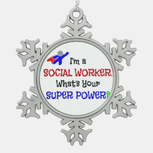 Ornement Flocon De Neige Humour des travailleurs sociaux