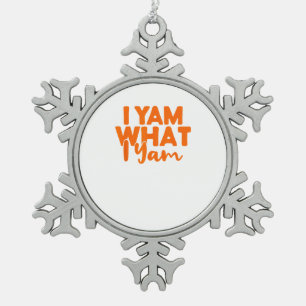 Ornement Flocon De Neige I Yam What I Yam She's My Sweet Potato Thanksgivin