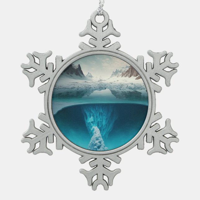 Ornement Flocon De Neige Icy Mountain View (Devant)