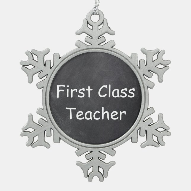 Ornement Flocon De Neige Idée cadeau Chalkboard Design pour enseignant de p (Devant)