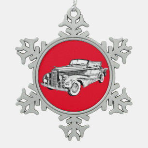 Ornement Flocon De Neige Illustration de la Cadillac Lasalle décapotable 19