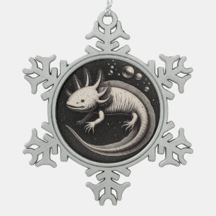 Ornement Flocon De Neige Illustration Vintage Axolotl