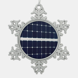 Ornement Flocon De Neige Image amusante d'un panneau solaire
