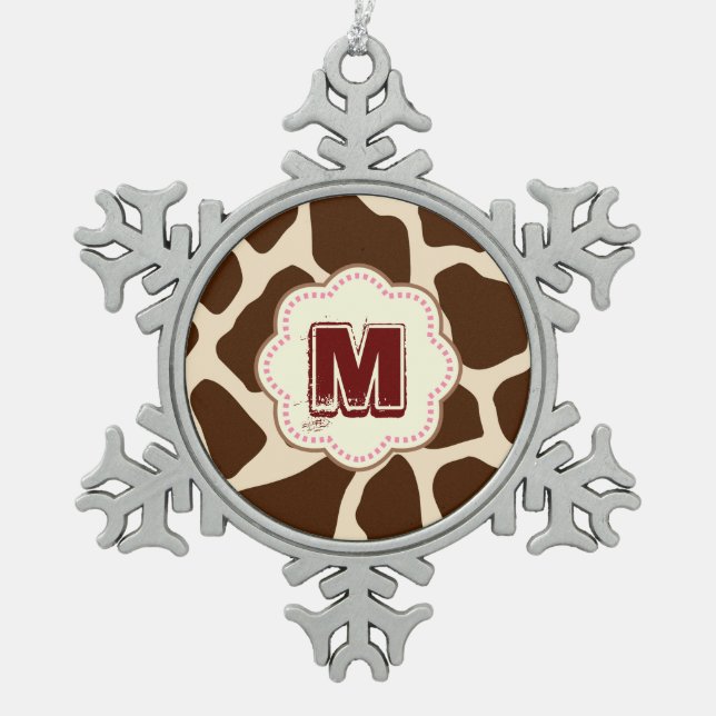 Ornement Flocon De Neige Impression de girafe (Devant)