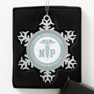 Ornement Flocon De Neige Infirmière de NP personnalisée Praticien Diplôme C