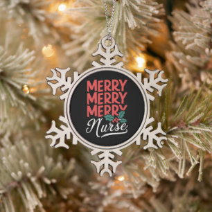 Ornement Flocon De Neige Infirmière Noël Joyeuse Infirmière Cadeaux De Soin