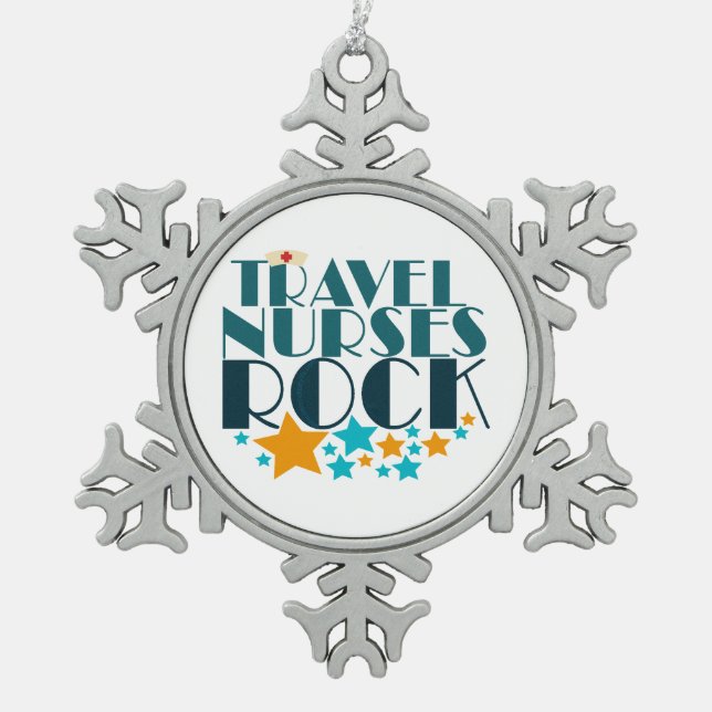 Ornement Flocon De Neige Infirmières de voyage Rock (Devant)