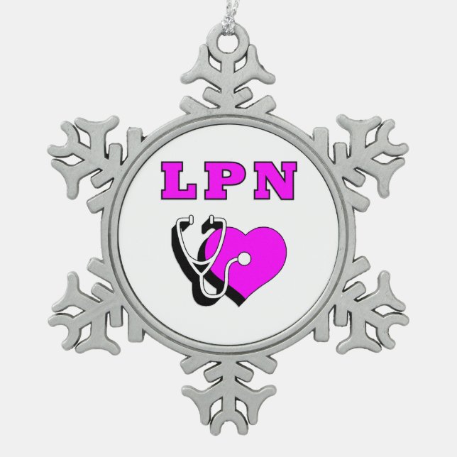 Ornement Flocon De Neige Infirmières LPN (Devant)