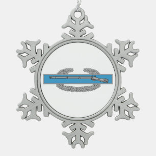 Ornement Flocon De Neige Insigne de l'Infanteur de combat CIB Armée Vétéran