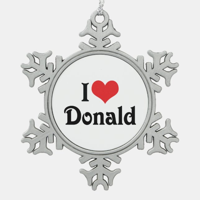 Ornement Flocon De Neige J'adore Donald (Devant)