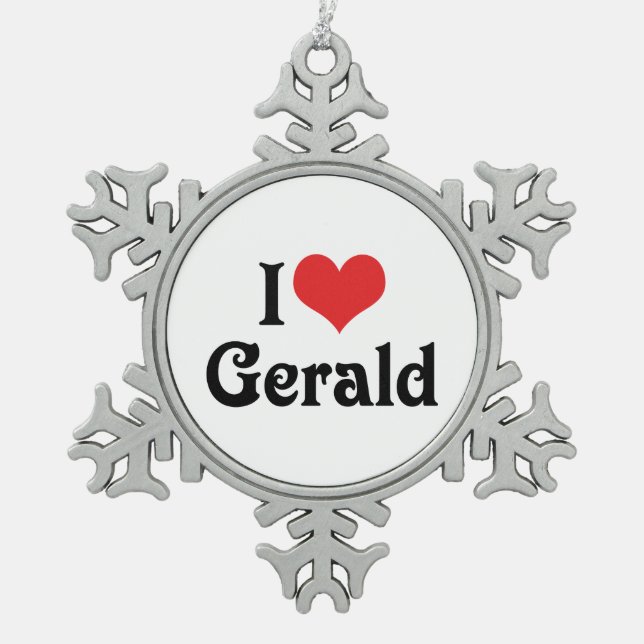Ornement Flocon De Neige J'adore Gerald (Devant)