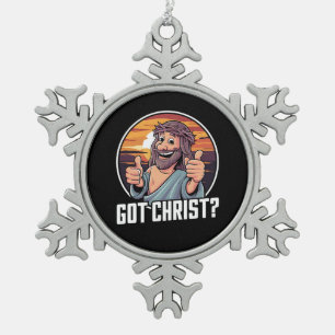 Ornement Flocon De Neige J'ai Buddy un Christ Noël Jésus Religieux
