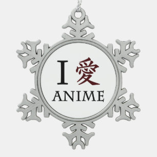 Ornement Flocon De Neige J'aime l'Anime