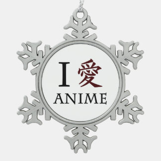 Ornement Flocon De Neige J'aime l'Anime