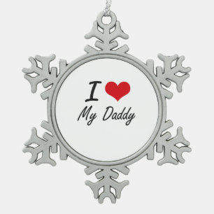 Ornement Flocon De Neige J'aime mon papa