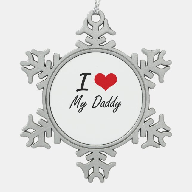 Ornement Flocon De Neige J'aime mon papa (Devant)