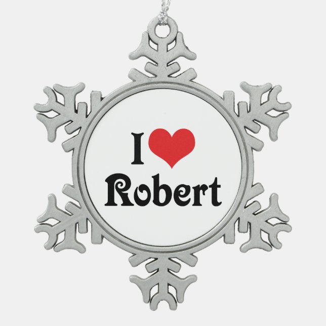 Ornement Flocon De Neige J'aime Robert (Devant)