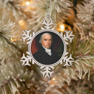 Ornement Flocon De Neige James Madison 4e président des États-Unis