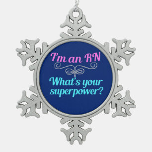 Ornement Flocon De Neige Je suis un super héros de RN