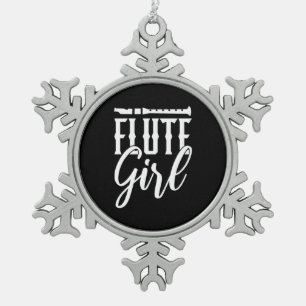 Ornement Flocon De Neige Je Suis Une Fille Flute