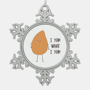 Ornement Flocon De Neige Je Yam Ce Que Je Yam ! Super Yam Vegetable Pun