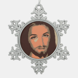 ORNEMENT FLOCON DE NEIGE JESUS CHRIST