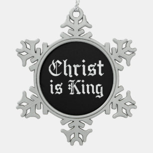 Ornement Flocon De Neige Jésus-Christ est Roi Gothique Art Grunge Blacklett