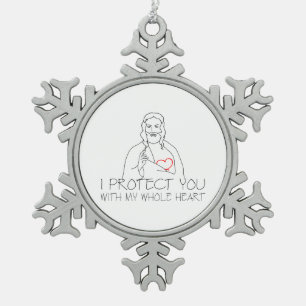 Ornement Flocon De Neige Jésus-Christ - Je vous protège
