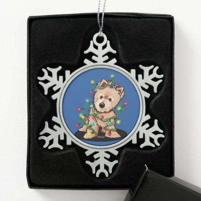 Ornement Flocon De Neige Joli Noël Norwich Terrier (Boîte)