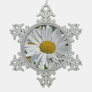 Ornement Flocon De Neige Jolie marguerite de printemps