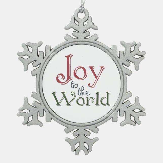Ornement Flocon De Neige Joy to the world (Devant)