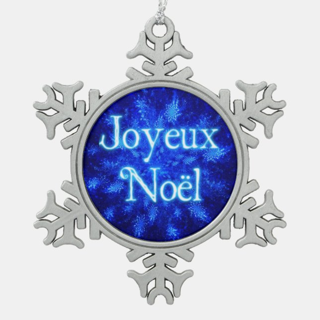 Ornement Flocon De Neige Joyeux Noё l - Snowburst (Devant)