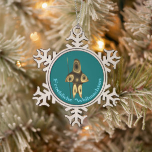 Ornement Flocon De Neige Joyeux Noël - Chasseur Inuit Fractal
