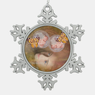 Ornement Flocon De Neige Jumeaux de bébé et de fille