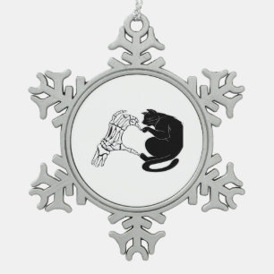Ornement Flocon De Neige Jusqu'à ce que les chats de mort nous font partie 