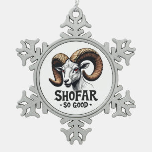 Ornement Flocon De Neige Jusqu'à si bonne chèvre juive Hanoukka Lovers