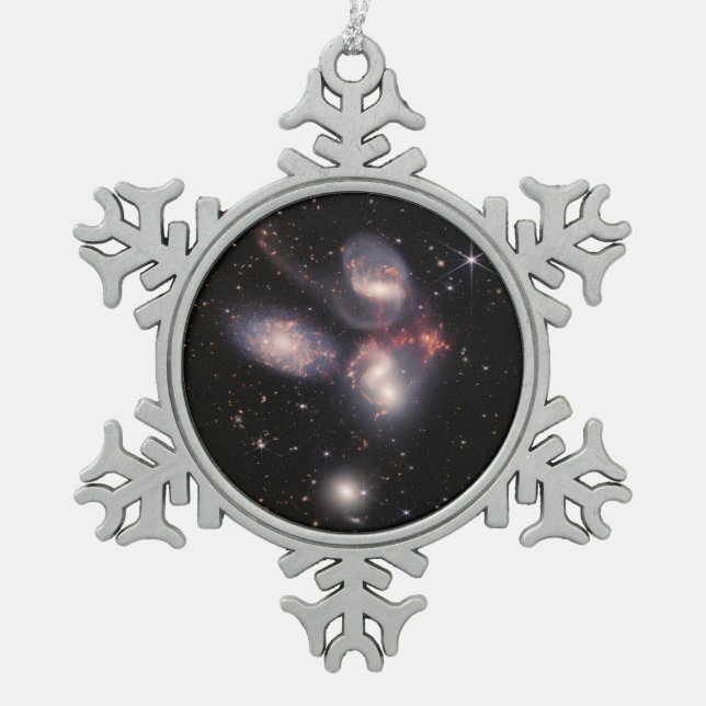 Ornement Flocon De Neige JWST James Webb Télescope spatial Quintet de Steph (Devant)
