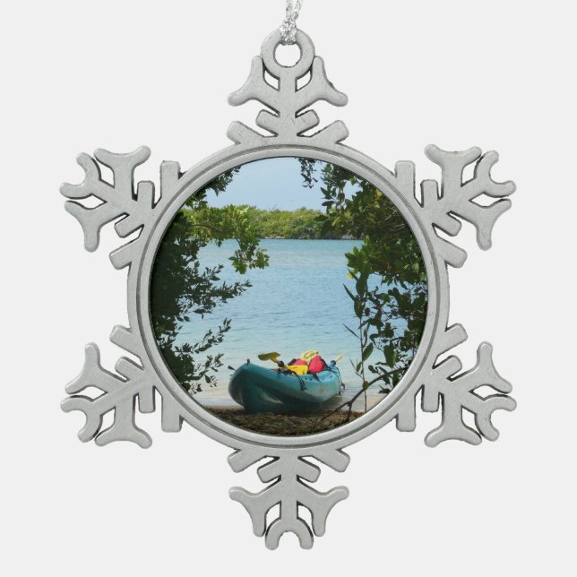 Ornement Flocon De Neige Kayaking aux îles Virgin (Devant)