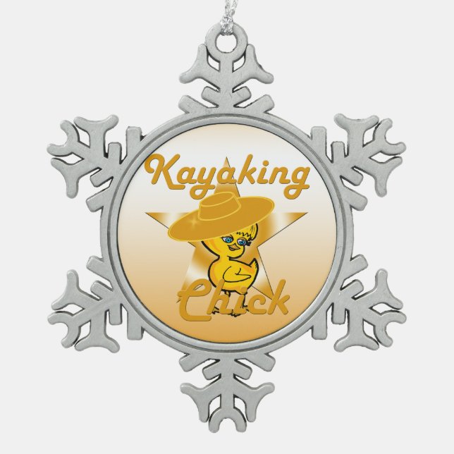 Ornement Flocon De Neige Kayaking Chick #10 (Devant)