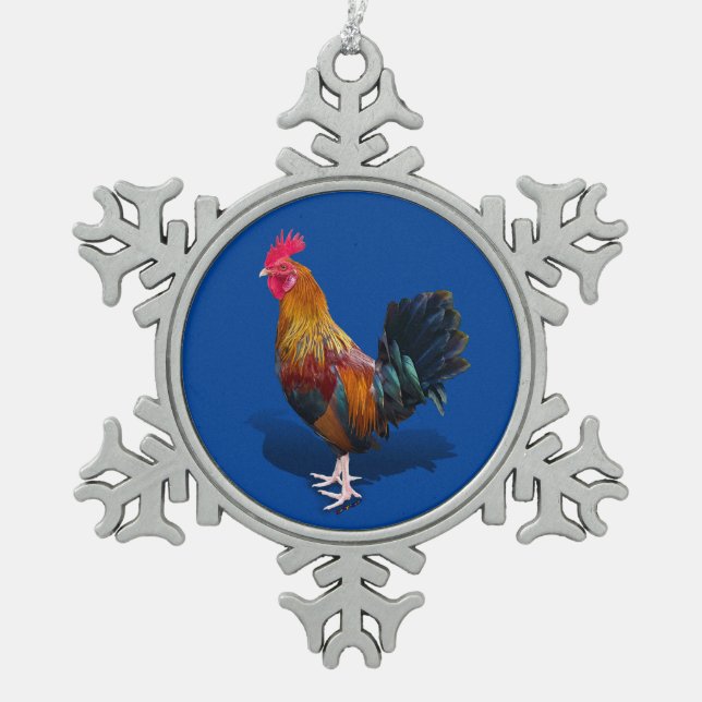 Ornement Flocon De Neige Key West - Rooster tzigane (Devant)