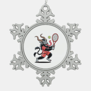 Ornement Flocon De Neige Krampus Tennis Christmas Court Démon Tennis