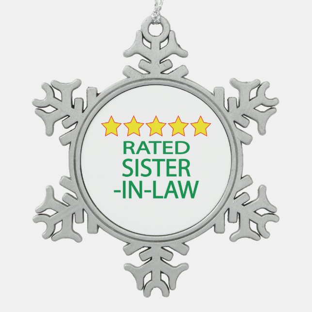 Ornement Flocon De Neige La belle-soeur cinq étoiles (Devant)