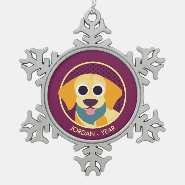 Ornement Flocon De Neige La BO le chien (Devant)