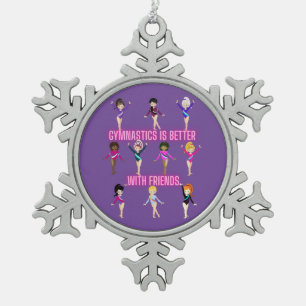 Ornement Flocon De Neige La Gymnastique Est Mieux Avec Les Amis