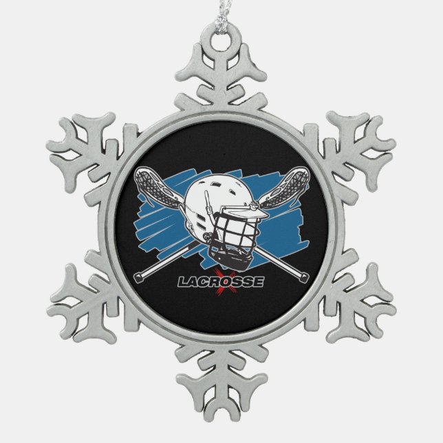 Ornement Flocon De Neige La meilleure lacrosse (Devant)