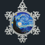 Ornement Flocon De Neige La nuit étoilée par Vincent Van Gogh<br><div class="desc">Vincent Van Gogh La Nuit Étoile. Il s'agit d'un ancien chef-d'oeuvre du peintre-maître néerlandais Vincent Van Gogh.Cette peinture de paysage d'art raffiné a une belle,  vibrante,  couleur saturée. Vincent Van Gogh était un peintre impressionniste de poste hollandais. Cette image est du domaine public</div>